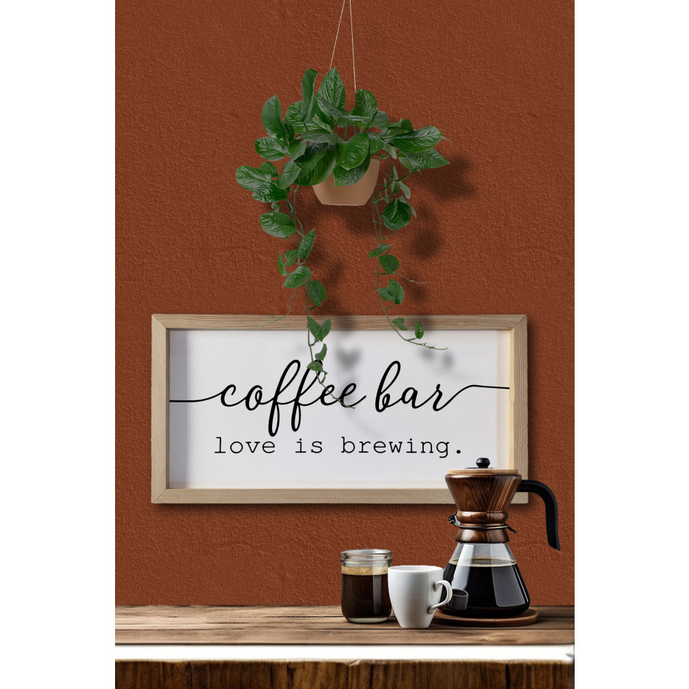 Tooall Kahve Köşesi Coffee Bar Love Is Brewing Ahşap Çerçeve 40 cm Beden Tablo & Poster Fiyatı