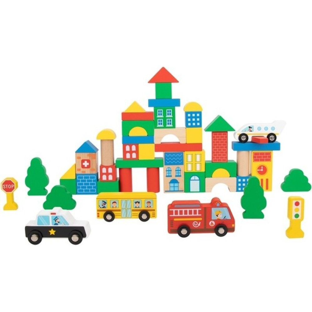 Tooky Toy Montessori Eğitici Oyuncak Sehir Blokları Yapı Seti Ahşap Oyuncak Ahşap Bloklar 50 Parça Bebek Oyuncakları Fiyatı