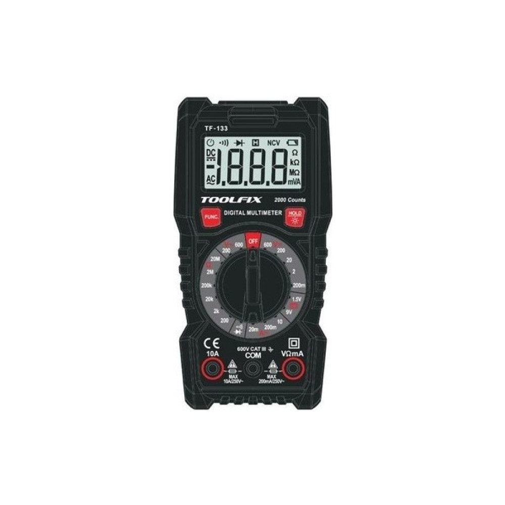 Toolfıx TF-133 Işıklı Dijital Multimetre Ölçü Aleti Diğer Test ve Ölçüm Cihazları Fiyatı