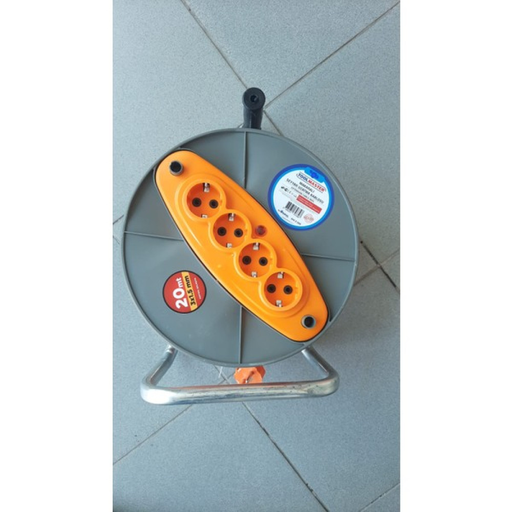 toolmaster Seyyar Makaralı Uzatma Kablosu 3 x 2.5 mm – 30 M Prizler Fiyatı