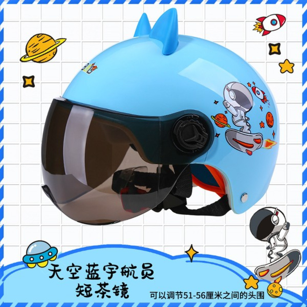 Toolwayes Çocuk Kask Kız Erkek Elektrik Akülü Araba Yaz Çocuklar Karikatür Şapka Bebek Sevimli Yarım Kask (Yurt Dışından) - Açık Mavi Motorsiklet Kaskları Fiyatı