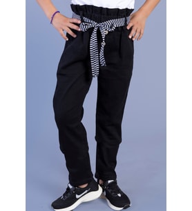 Toontoy Kız Çocuk Yüksek Bel İki Yanı Cepli Regular Fit Jean Pantolon (Siyah) Erkek Çocuk Pantolon Fiyatı