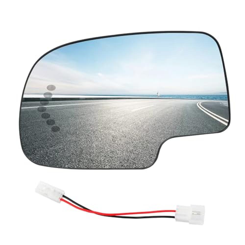 TOP-MAX Driver Side Mirror Glass Replacement for 2003-2006 Chevy Silverado GMC Sierra Tahoe Yukon Suburban Avalanche Cadillac Escalade, Heated Exterior Left Mirror with Turn Signal