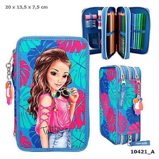 Top Model 10421 Tropical 3 Fermuarlı Kalem Kutusu