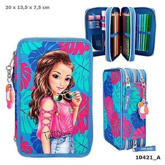 Top Model 10421 Tropical 3 Fermuarlı Kalem Kutusu