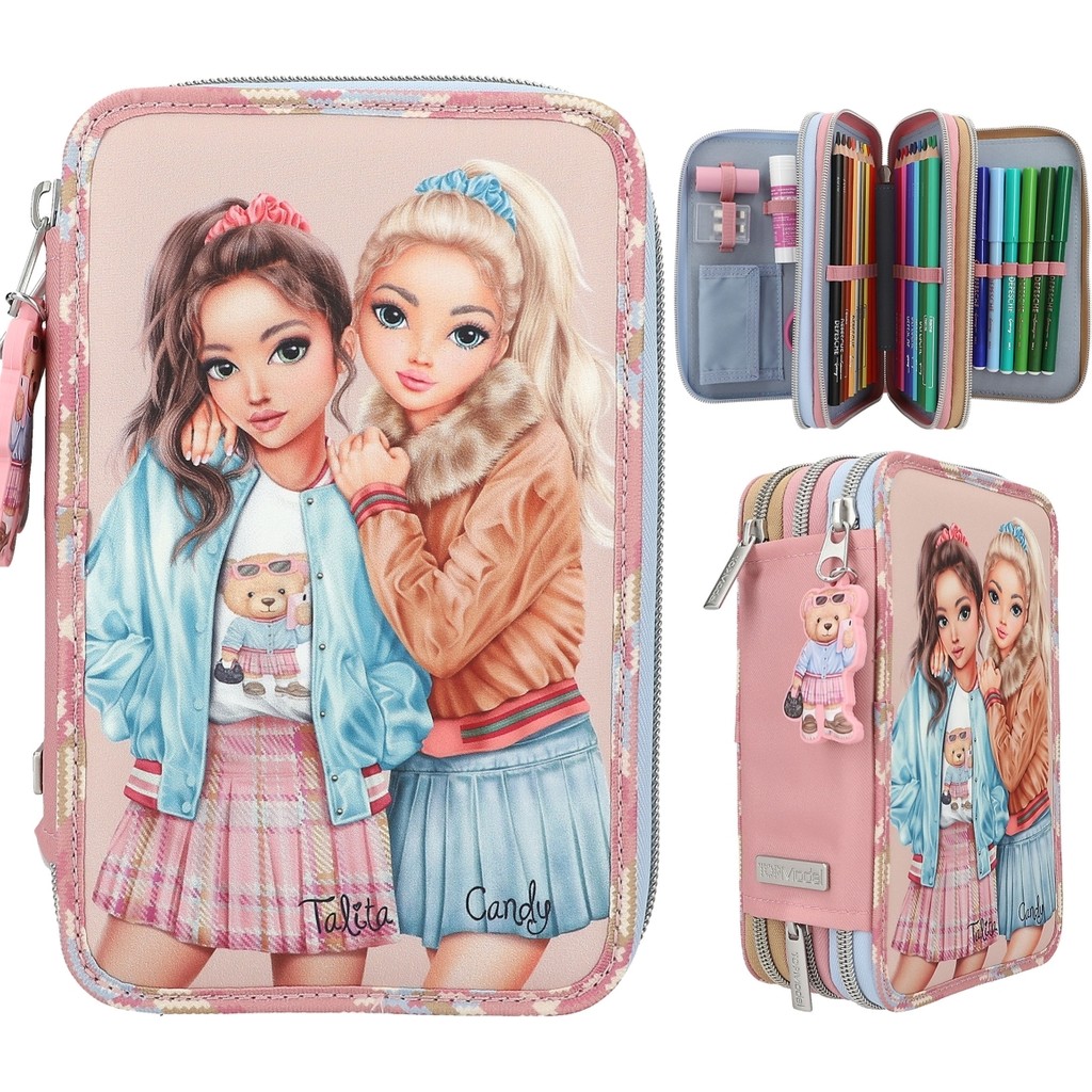 Top Model by Depesche 3 Katlı Kalem Kutusu Polyester Malzeme ile Çocuklar İçin Tasarlandı Team Teddy Kalem & Yazı Gereçleri Fiyatı