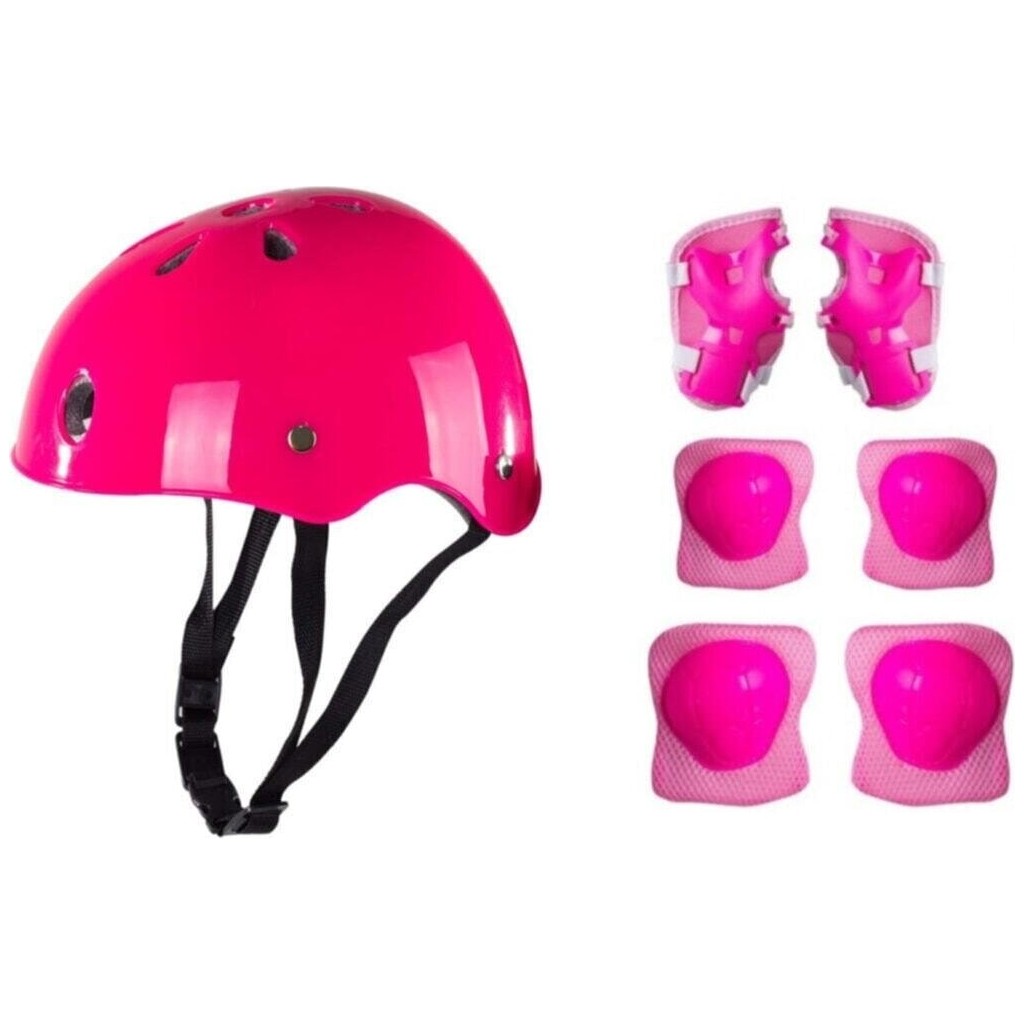 Top Rock Store Çocuk Kemik Kask Dizlik Dirseklik Koruyucu Set - Standart - Pembe Diğer Fiyatı