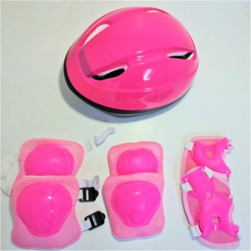 Top Rock Store Çocuk Paten Koruyucu Set Kask Dizlik Dirseklik Koruyucu Set Çocuk Paten Kaykay Scooter Bisiklet - Standart - Pembe Diğer Fiyatı