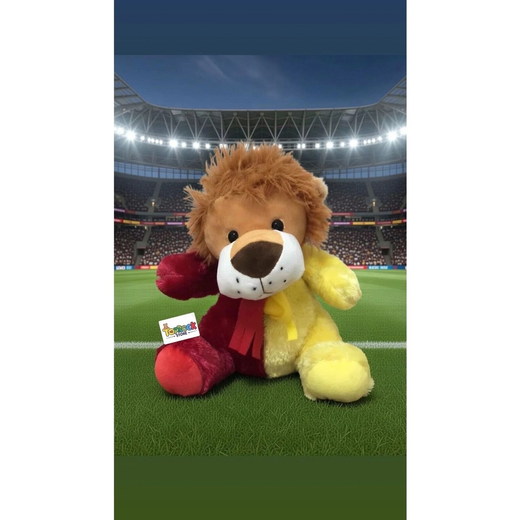 Top Rock Store Sevimli Aslan Taraftar Peluş Oyuncak Hediyelik Uyku Arkadaşı 30 cm - Standart - Kırmızı Anne Bebek Oyuncak Fiyatı