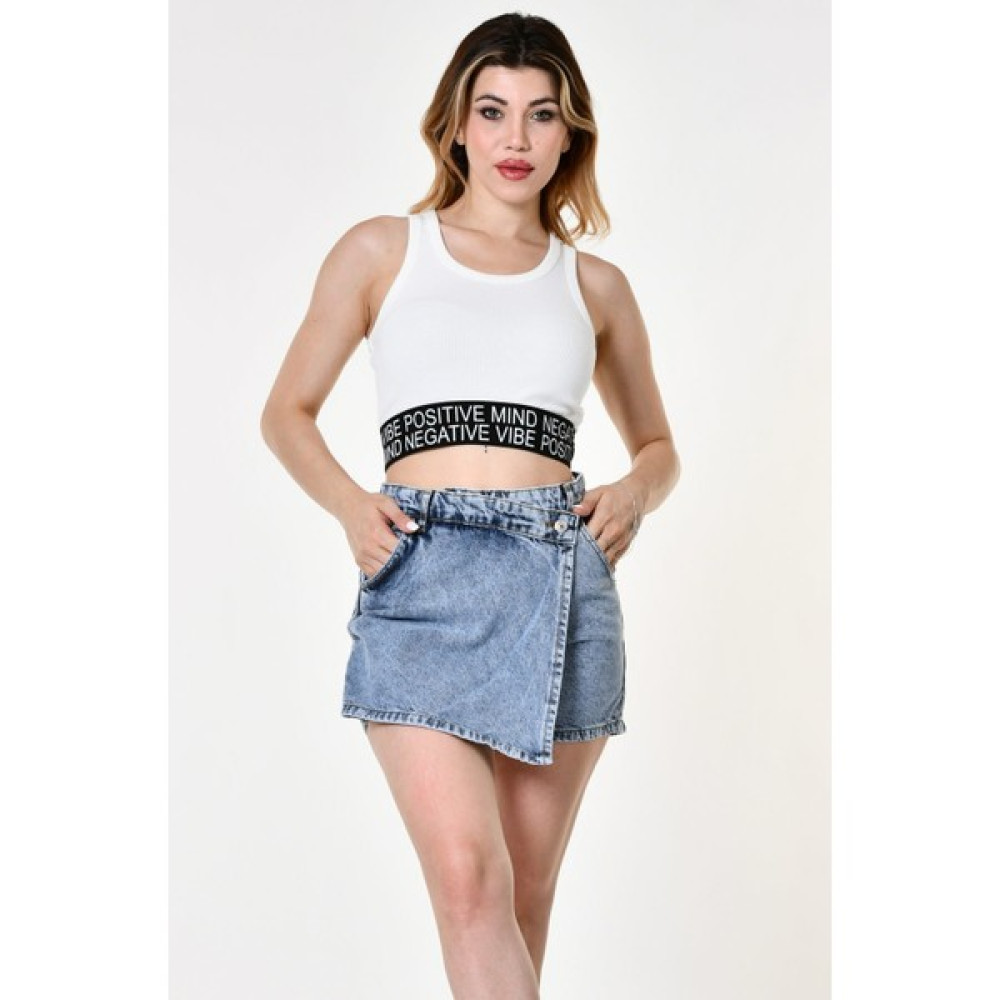 Top Secret Kadın Kot Şort Etek - Denim Denim - 34 Etek Fiyatı