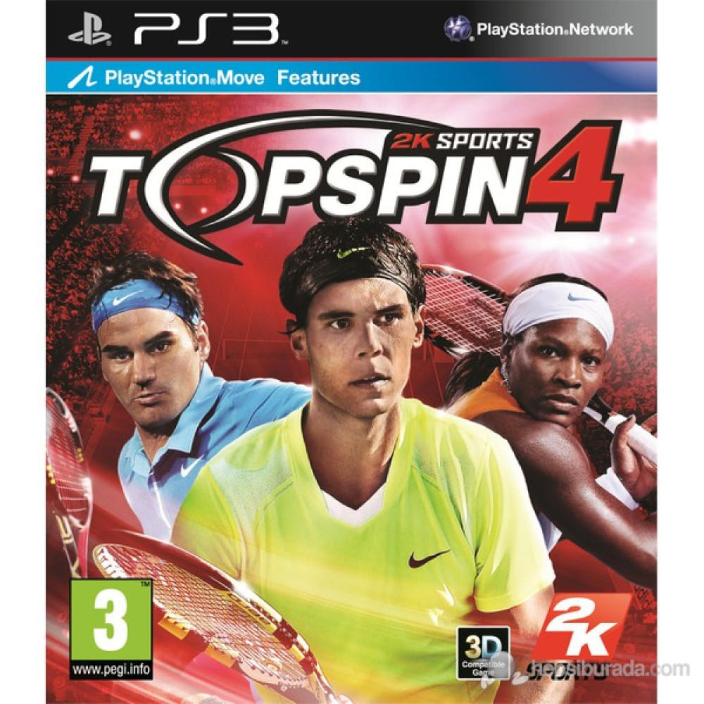 Top Spin 4 Move Uyumlu Ps3 PlayStation 2 - 3 Oyunları Fiyatı