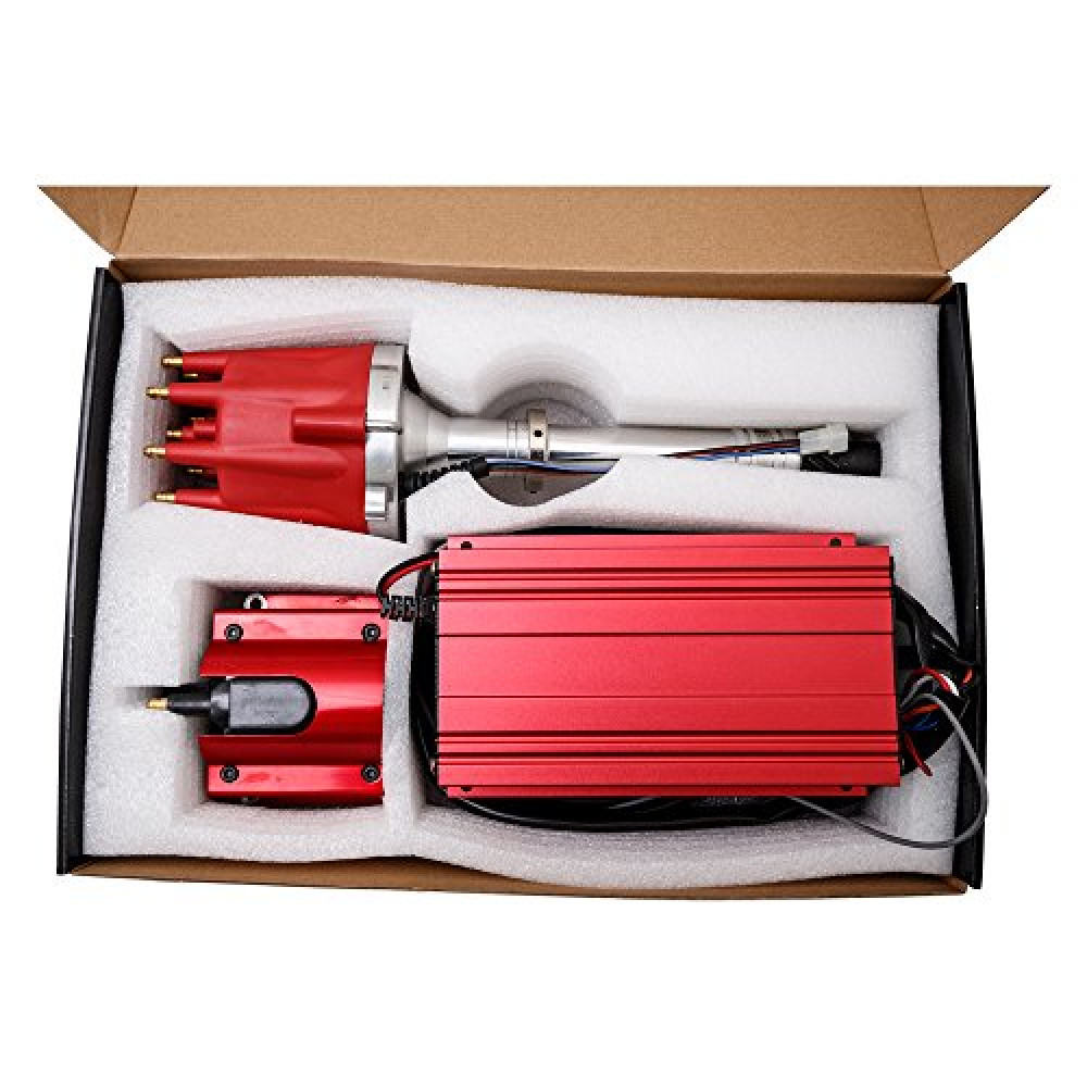 Top Street Performance JM7901R-KT Red Power Pack with Digital Box for Chevy Small Block/Big Block Engines