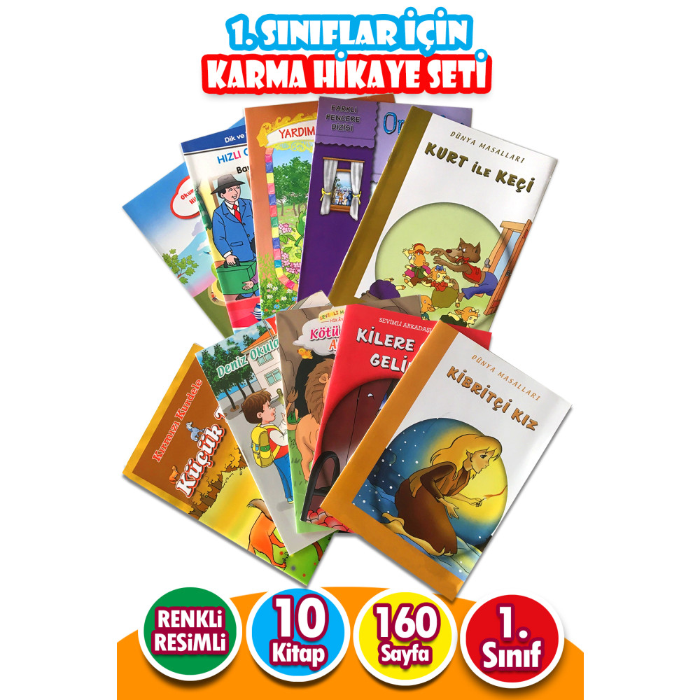 Top Yayıncılık Karma Hikaye Seti 10 Kitap Okul Öncesi Ve 1. Sınıf Çocuk Öykü Fiyatı