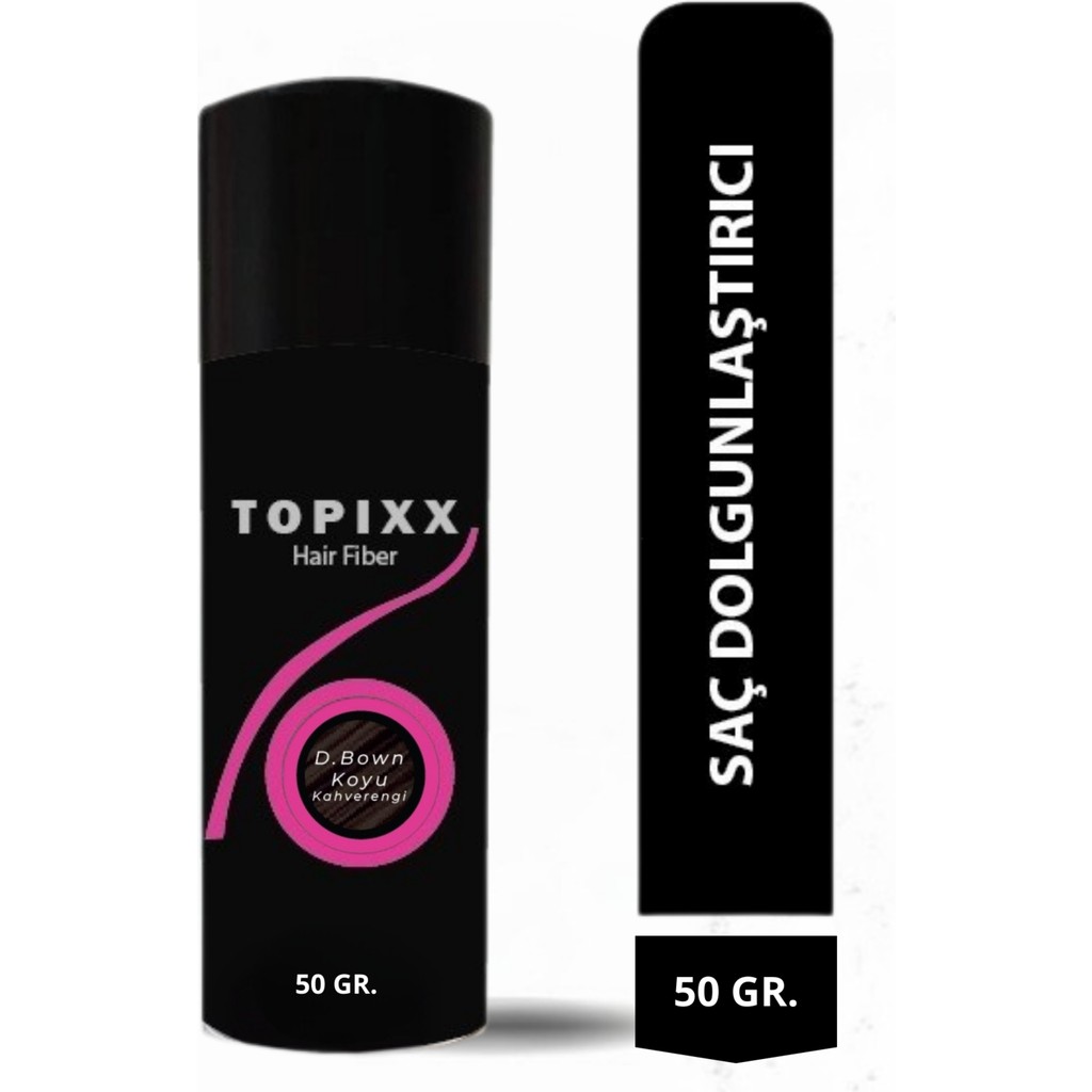 Topixx Hair Fiber Koyu Kahve/Dark Brown 50 Gr. Saç Tozu Topik ,Saç Kapatıcı Toz - Koyu Kahve Diğer Fiyatı
