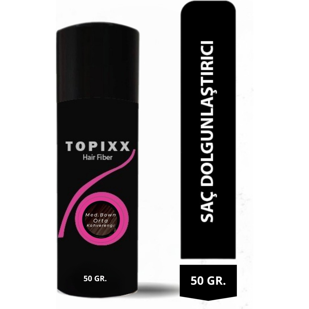 Topixx Hair Fiber Siyah/Black 50 Gr. Saç Tozu Topik ,Saç Kapatıcı Toz - Siyah Diğer Fiyatı