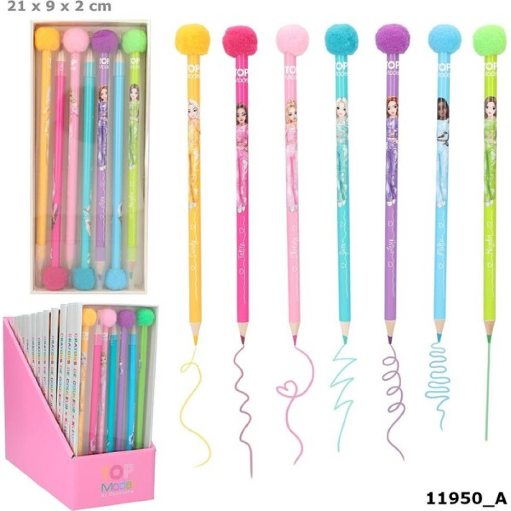 Topmodel Pompom Coloured Pencil Set Kuru Boya Kalemi Fiyatı