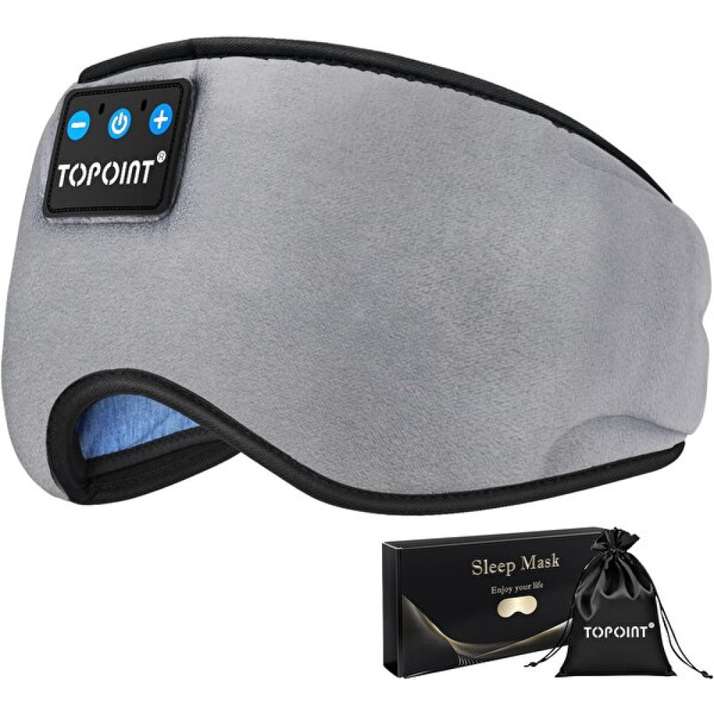 Topoint Uyku Kulaklıkları Bluetooth Uyku Maskesi Koyu Gri Bluetooth Kulaklık Fiyatı