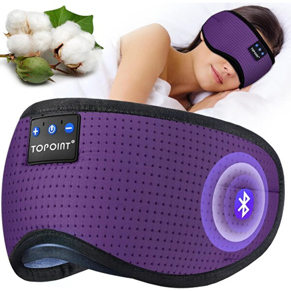 Topoint Uyku Kulaklıkları Bluetooth Uyku Maskesi Mor Havalandırmalı Bluetooth Kulaklık Fiyatı
