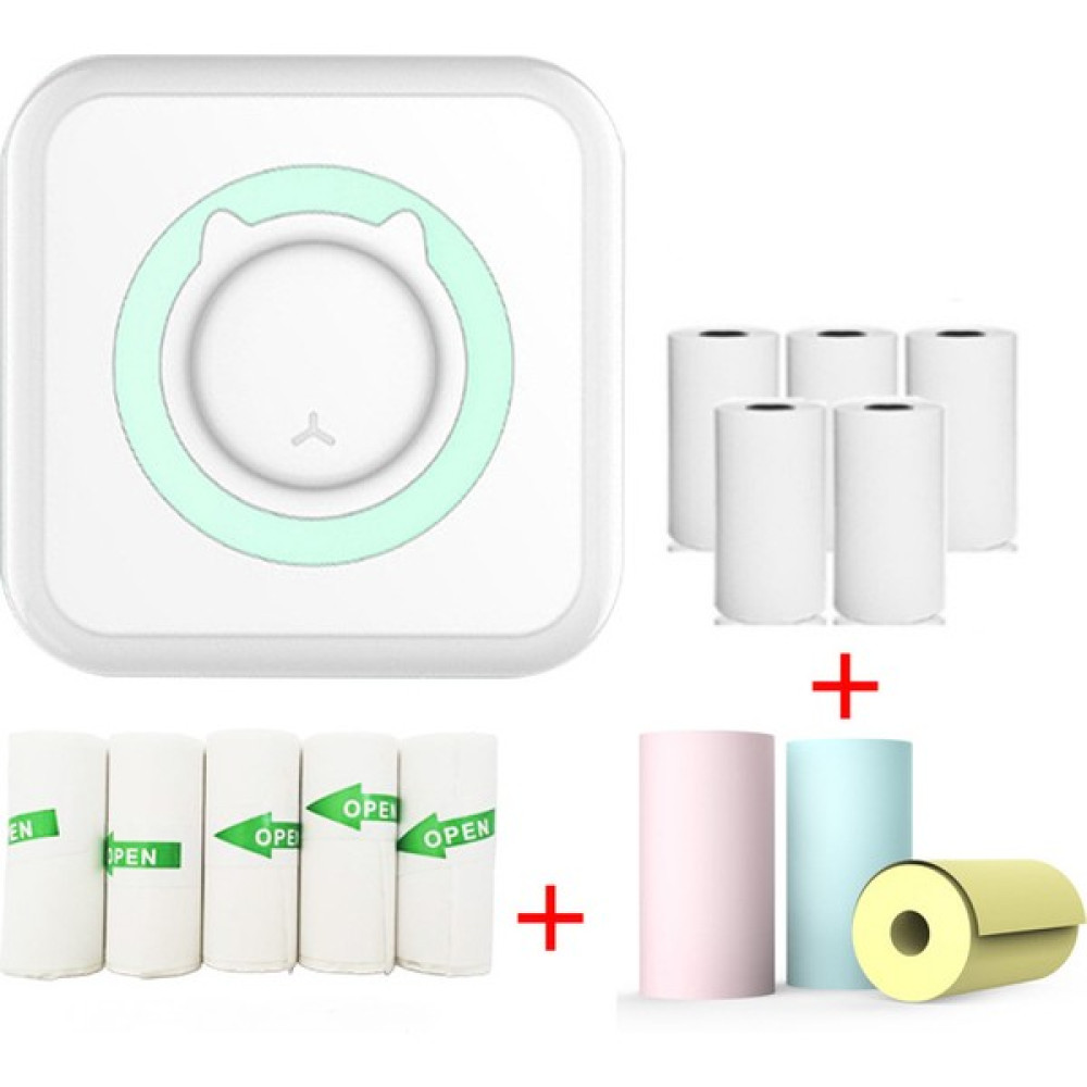 TopOne Mini Bluetooth Kablosuz Taşınabilir Termal Yazıcı - Yeşil (Yurt Dışından) Yazıcılar Fiyatı