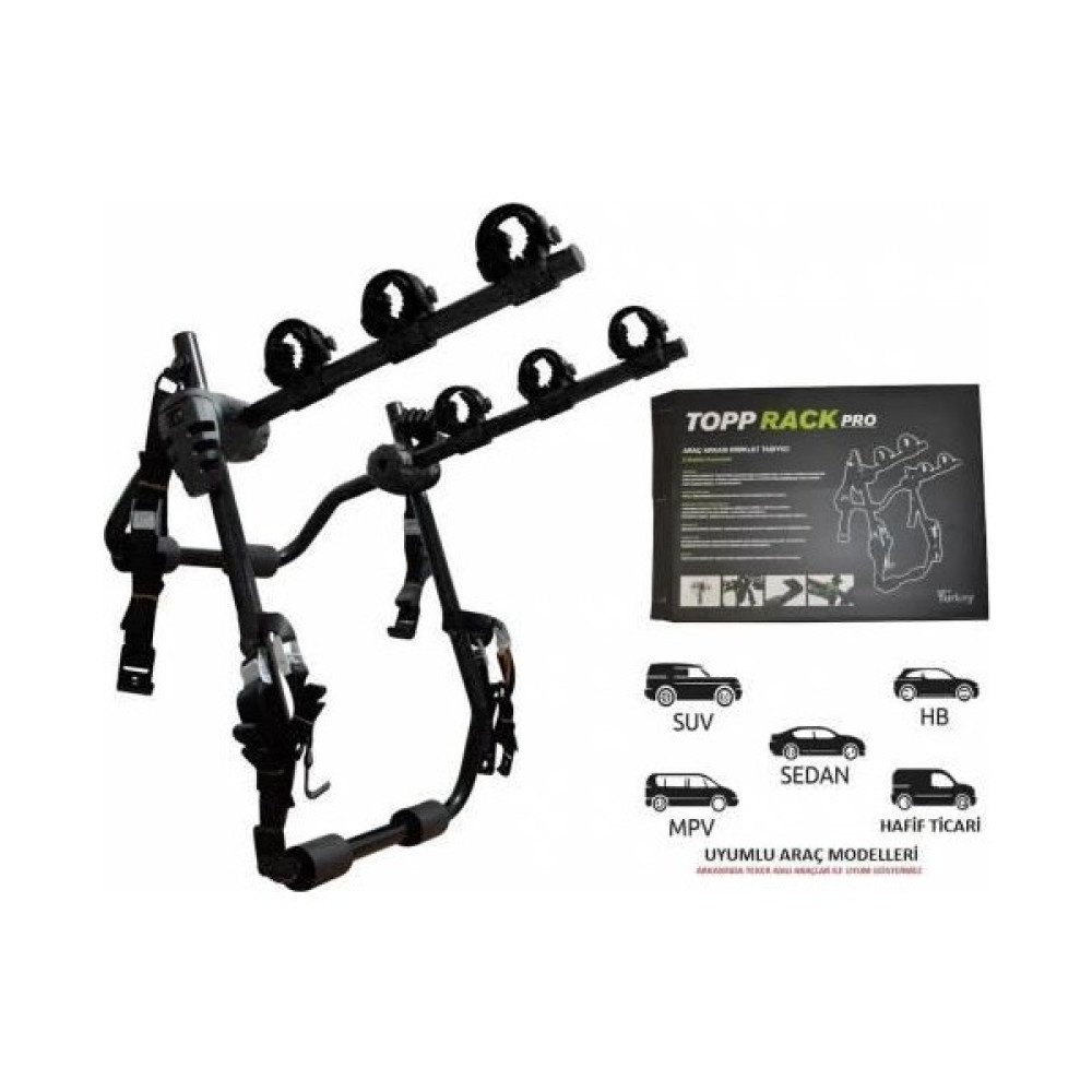 Topp Rack Pro 3'lü Bisiklet Taşıyıcı Bisiklet Aksesuarları Fiyatı