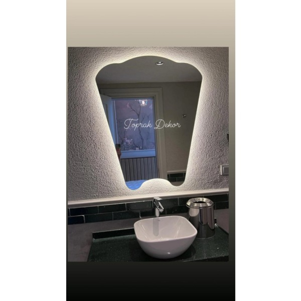 Toprak Dekor 105X85X55 Ayna Modern Işıklı Ayna Özel Seri Ayna Ledli Ayna Banyo Aynası Konsol Aynası Banyo Aynası Fiyatı