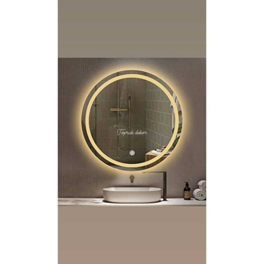 Toprak Dekor 70 cm Kumlamalı Dokunmatik Günışığı Ledli Banyo Aynası Banyo Aynası Fiyatı