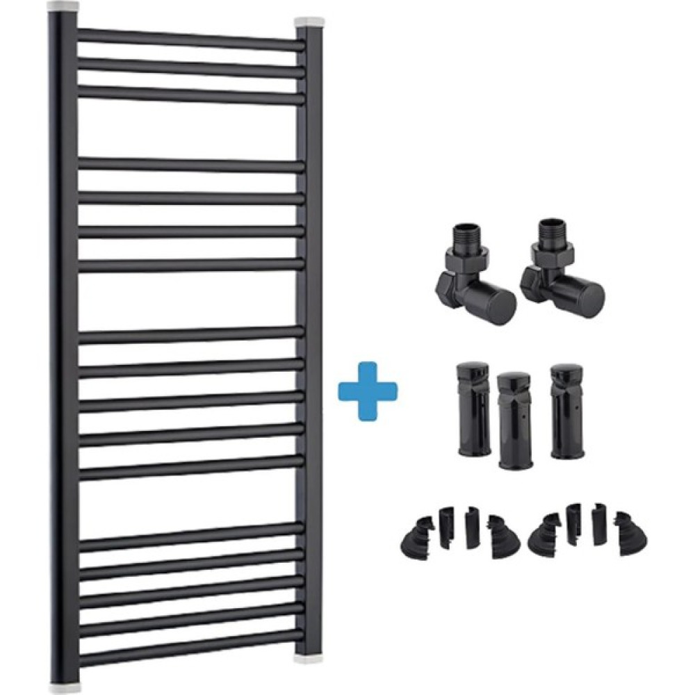 Toprak Havlupan 50 / 100 Cm 14 Borulu Siyah Havlupan + 2 Adet Vana + 2 Boru Gizleme Aparatı + Montaj Seti Havlupan Fiyatı