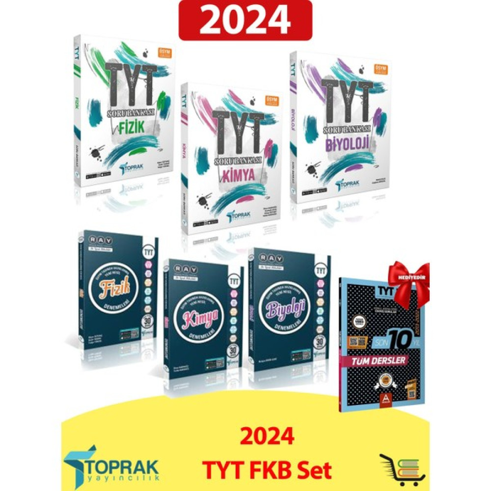 Toprak Yayınları Tyt Fizik-Kimya-Biyoloji Soru Bankası ve Deneme Seti Çıkmış Sorular Hediyeli! Temel Yeterlilik Testi (TYT) Fiyatı