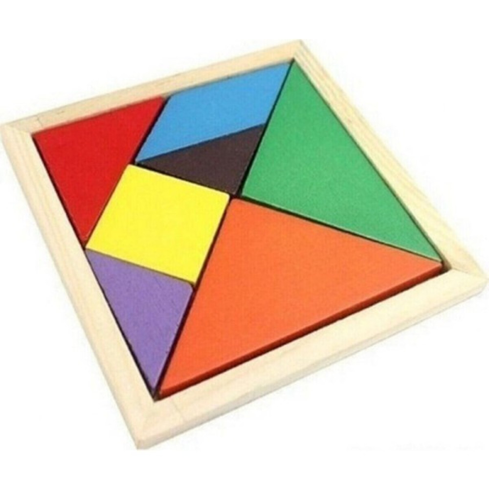 Toprock Store Ahşap Tangram 14X14 - Renkli Bebek Oyuncakları Fiyatı
