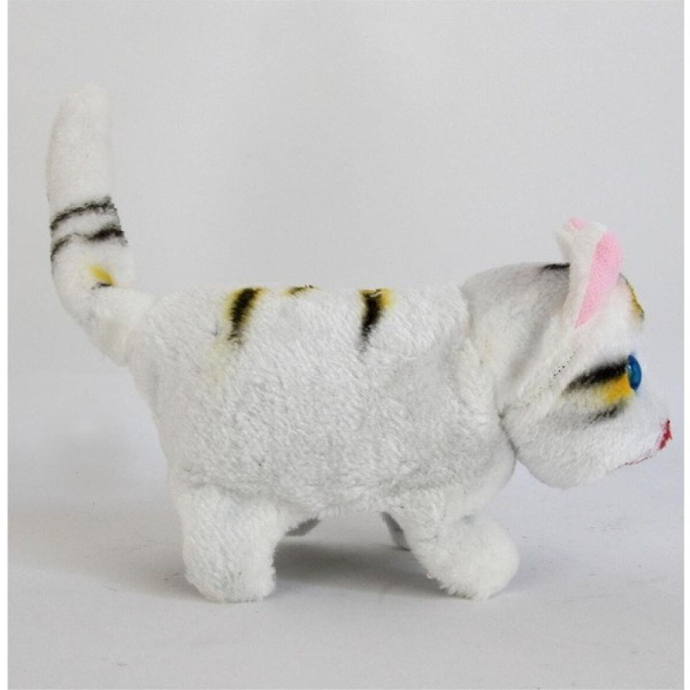 Toprock Store Beyaz Renk Yürüyen Miyavlayan Kedi Işıklı Sesli Hareketli Peluş Kedi - Krem - STANDART Peluş Oyuncaklar Fiyatı