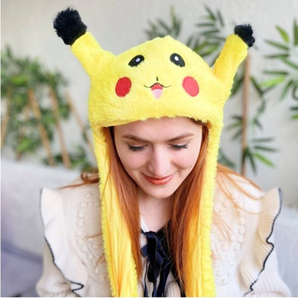 Toprock Store Pikachu Hareketli Kulaklı Sevimli Oyuncak Tavşan Şapkası - renkli - STANDART Peluş Oyuncaklar Fiyatı