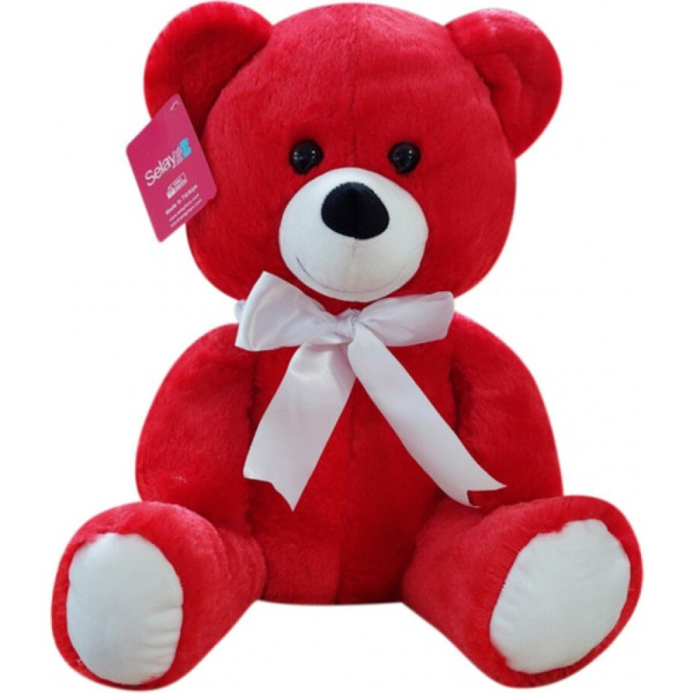 Toprock Store Sevimli Oturan Ayıcık Peluş Büyük Boy Hediyelik Uyku Arkadaşı - kırmızı - TEK EBAT Peluş Oyuncaklar Fiyatı