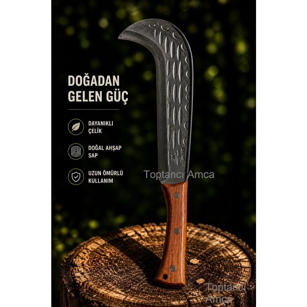 Toptancı Amca El Yapımı Dövme Tahra Orak | Ahşap Saplı Bahçe Orağı | Dal Budama Keskin Çelik Orak | Profesyonel Bağ Bahçe Aleti 38 cm SSD / Solid State Drive Fiyatı