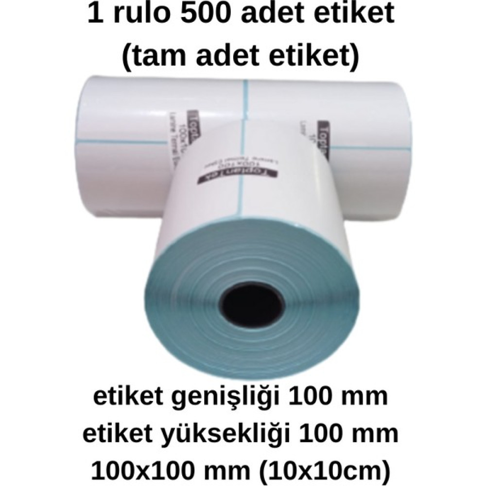 Toptantek 100X100 Lamine Termal Etiket 1 Rulo 500 Adet Kargo Etiketi Dayanıklı Etiket Barkod Okuyucular Fiyatı