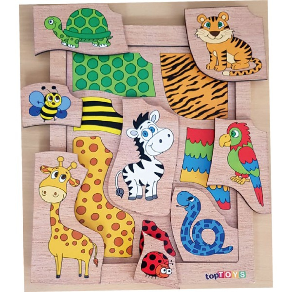 Toptoys Bil Bakalım Kime Ait Hayvanlar Ahşap Puzzle CS-7040 Bebek Oyuncakları Fiyatı