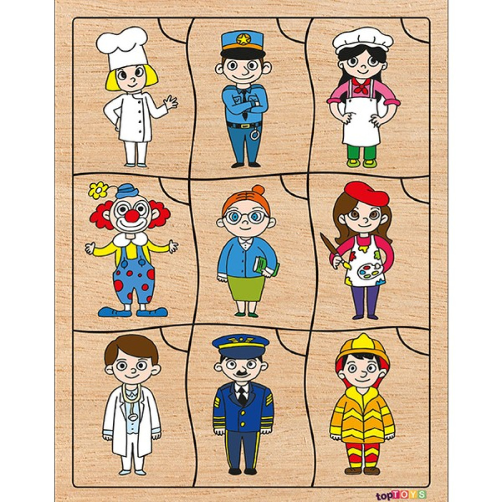 Toptoys Bil Bakalım Kime Ait Meslekler Ahşap Puzzle CS-7039 Bebek Oyuncakları Fiyatı