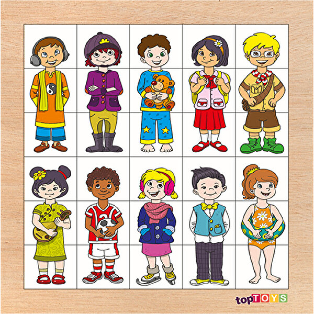 Toptoys Eşleştir Karıştır Çocuklar Ahşap Puzzle CS-7029 Bebek Oyuncakları Fiyatı