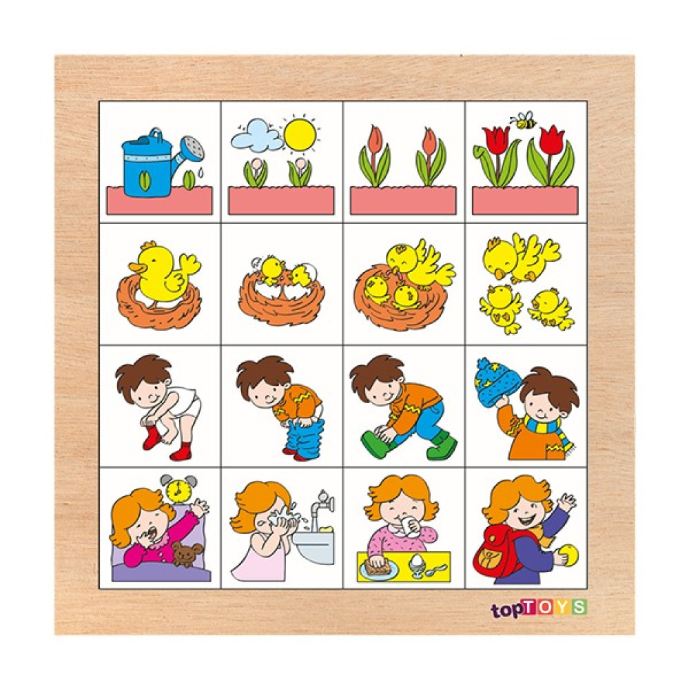Toptoys Hikayeyi Sırala Ahşap Puzzle CS-7015 Bebek Oyuncakları Fiyatı