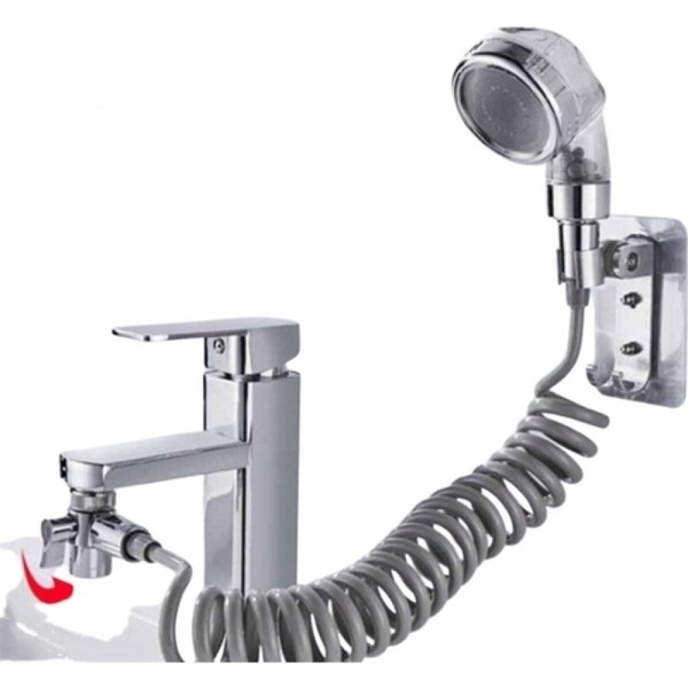 Toptrends Spiral Hortumlu Banyo Ayarlanabilir Hareketli Banyo Mutfak Lavabo Musluk Duş Başlığı Duş Seti Duş Başlığı Fiyatı