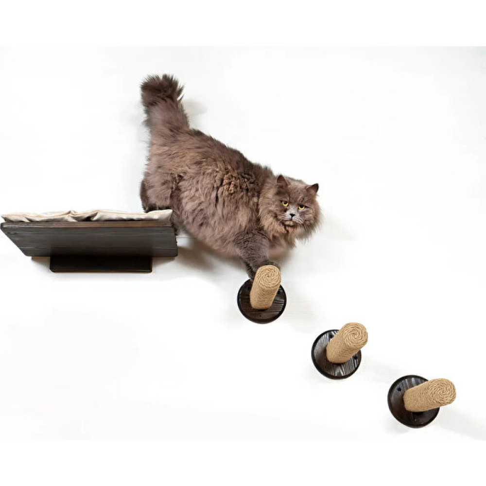 Torbreck Ahşap Kedi Yatağı | Kedi Yatak Merdiveni | Merdivenli Kedi Yatağı |kedi Yatak Seti - Ceviz Rengi Evcil Hayvan Ürünleri Fiyatı