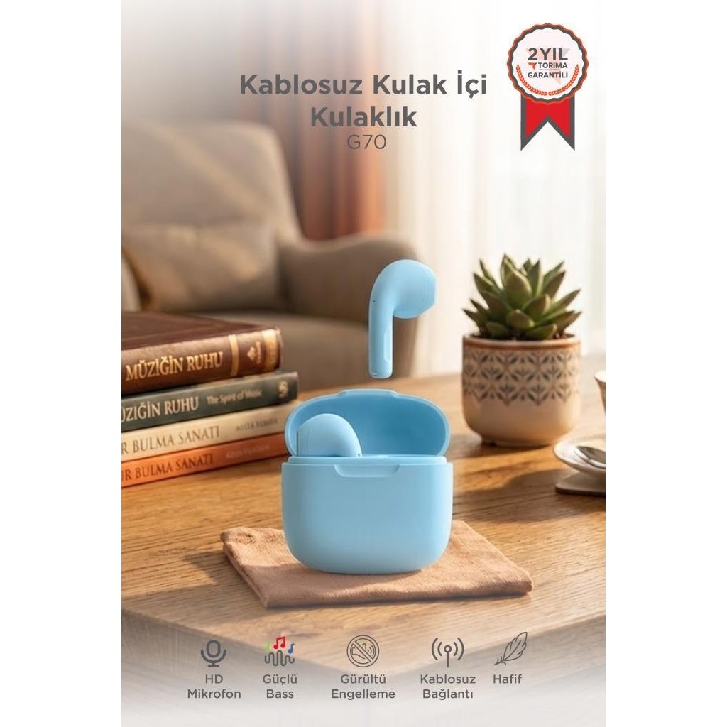 Torima Bluetooth Kulaklık Kulak İçi Tws Kablosuz Kulaklık G70 Mavi Bluetooth Kulaklık Fiyatı