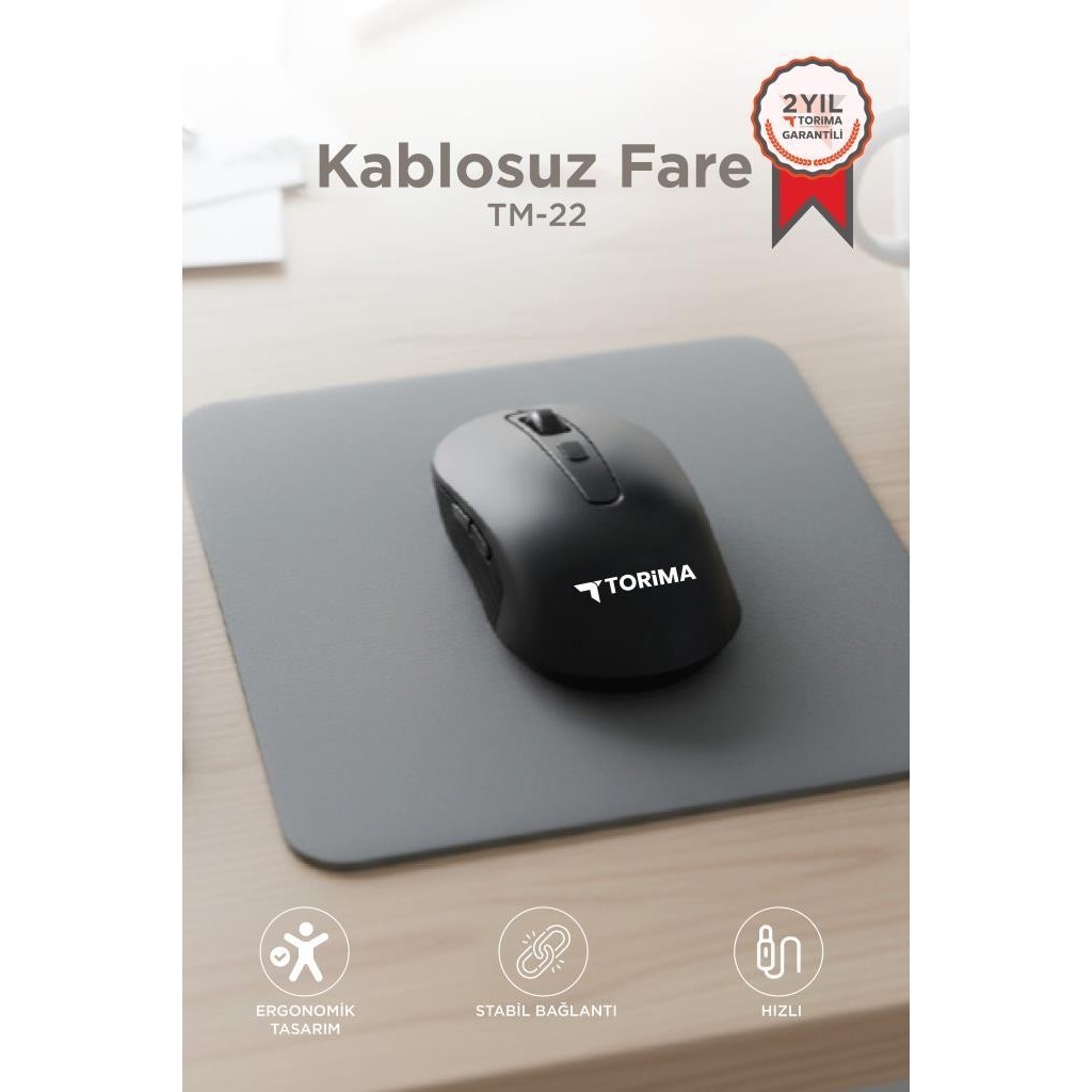 Torima Kablosuz Mouse Usb Alıcılı Fare TM22 Siyah Klavye - Mouse Fiyatı