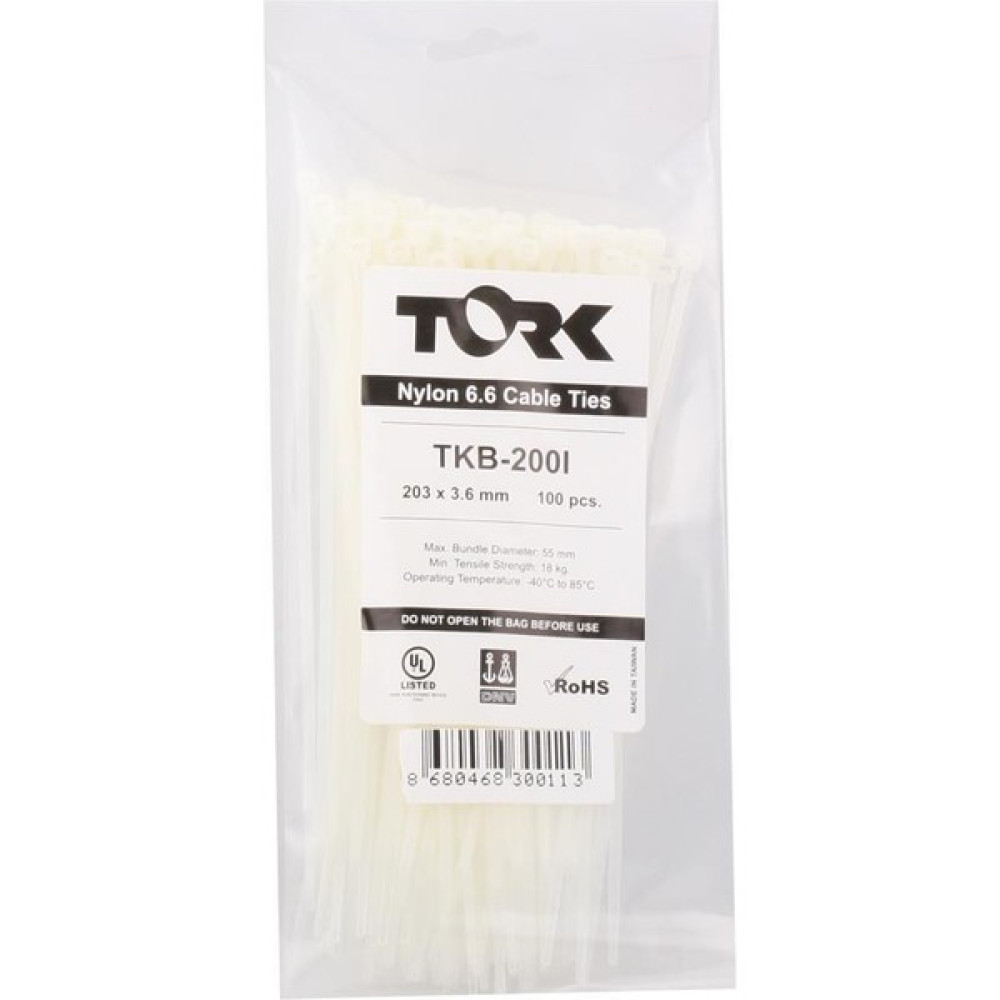 Tork TRK-550-7,5 mm Beyaz 100'lü Kablo Bağı Oto Boyaları Fiyatı