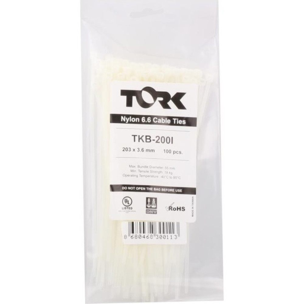 Tork TRK-900-9,0MM Beyaz 100LÜ Kablo Bağı Elektrikli El Aletleri Fiyatı