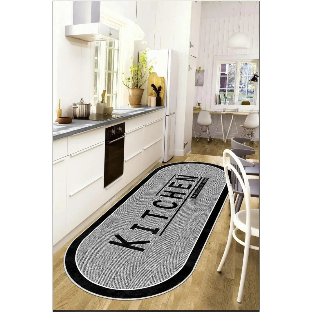 Toronto Home Kesme Halı Desenli Dijital Baskı Yıkanabilir Kaymaz Taban 80 x 300 Beden Banyo Halısı Fiyatı