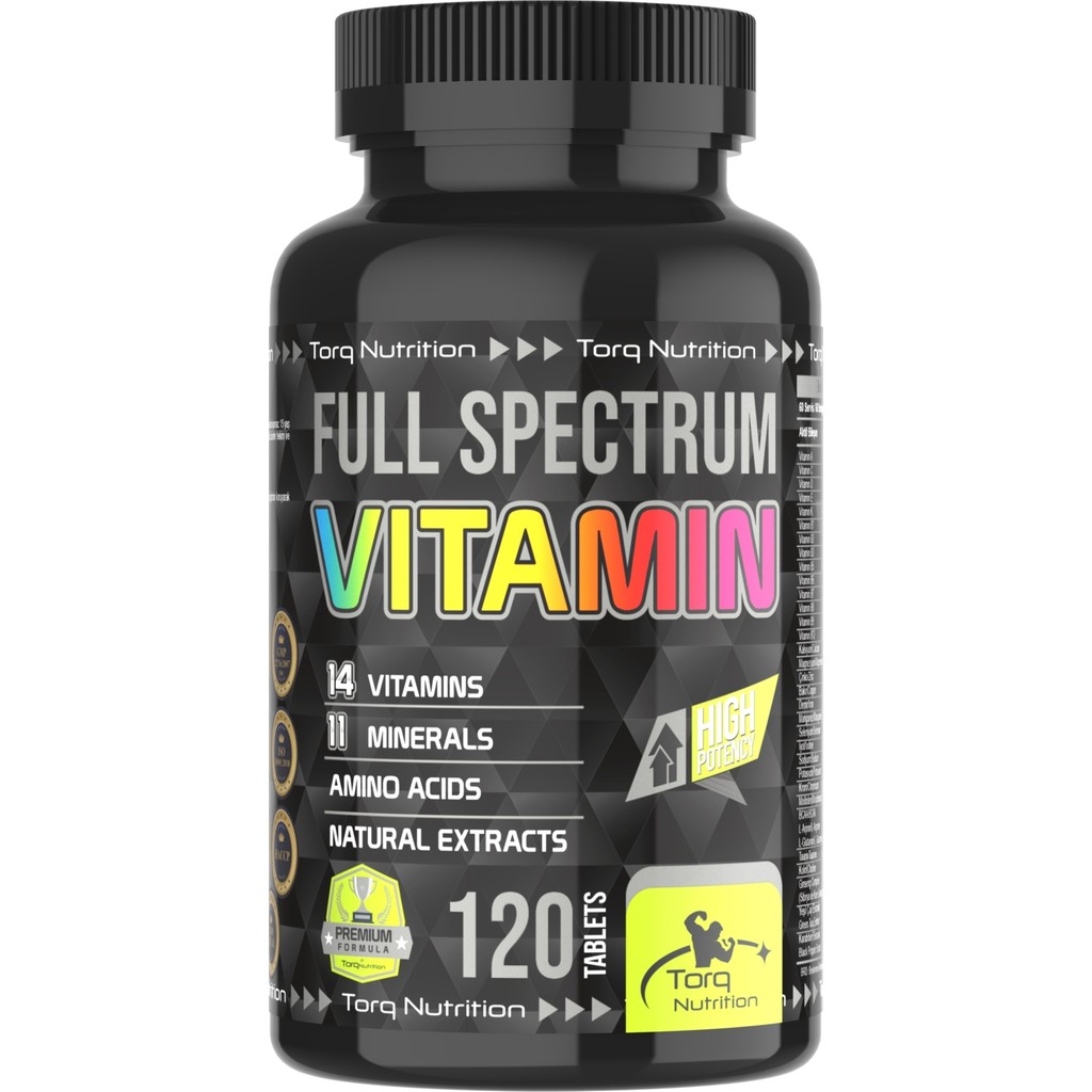 Torq Nutrition Full Spectrum Vitamin 120 Tablet | Multivitamin - Multimineral Diğer Fiyatı
