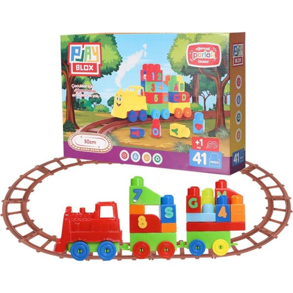 Toru Toys Play Blox Oyuncak Tren Seti 41 Parça Sayılar ve Alfabe Treni Parlak Renkler Mega Blok Seti 2403 Legolar ( Yapım Oyuncakları ) Fiyatı