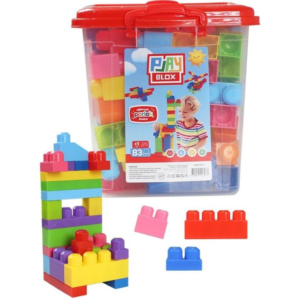 Toru Toys Play Blox Yapı Oyuncakları 83 Parça Kovalı Parlak Renkler Mega Blok Seti 3073 Legolar ( Yapım Oyuncakları ) Fiyatı