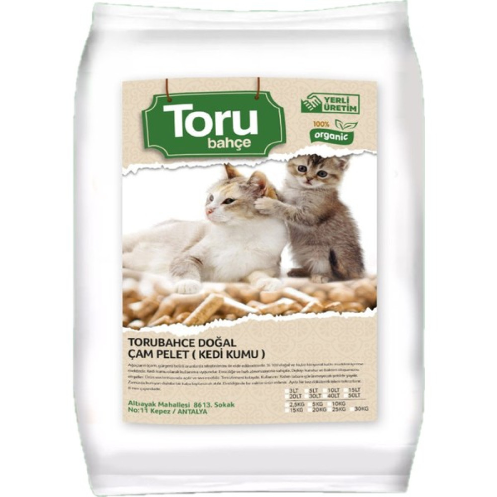 Torubahce Doğal Çam Pelet ( Kedi Kumu ) 10 kg - Beyaz Evcil Hayvan Ürünleri Fiyatı