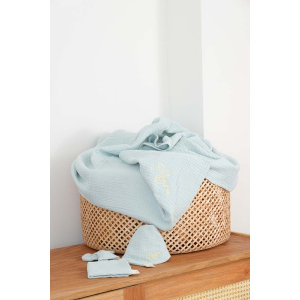 Tosbiq Baby 4 Kat Müslin İsimli Battaniye BASIC SET 110x110cm Mint Yenidoğan Bebek Battaniyesi Özel Dikim Nakışlı - Yok Oto Boyaları Fiyatı